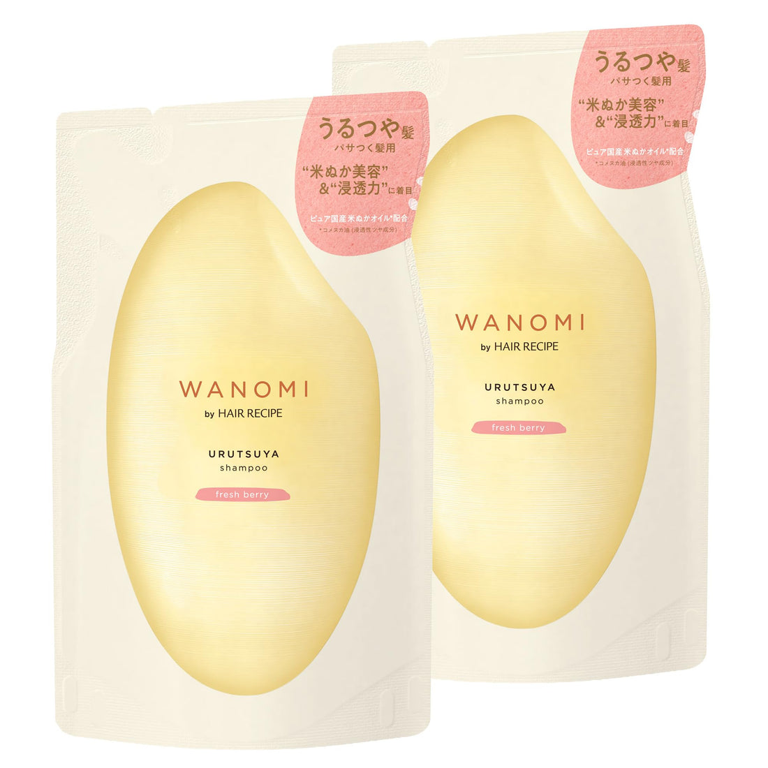 Wanomi Shampoo Uru-Tsuya 350ml Refill for Japanese Hair Care