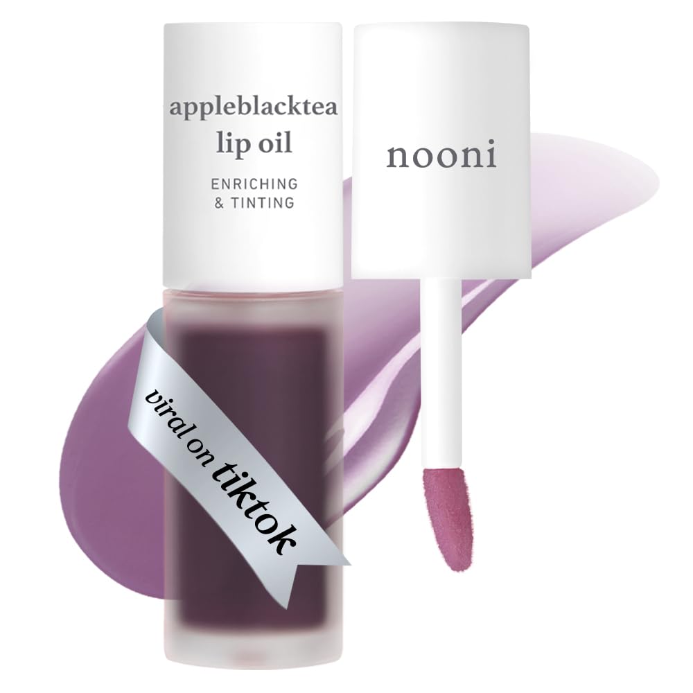 nooni Lip Oil Apple Black Tea 3.7ml for Daily Lip Care
