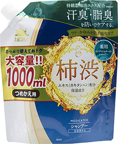 Taiyounosachi Medicated Taiyo no Sachi EX Persimmon Tannin Conditioner-in-Shampoo Large-Capacity Refill 1.0L (x 1)