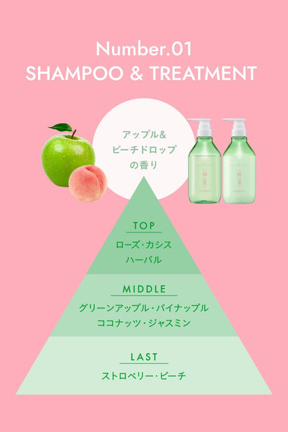 Number.S Damage Care Shampoo Refill Jasmine Apple 400ml