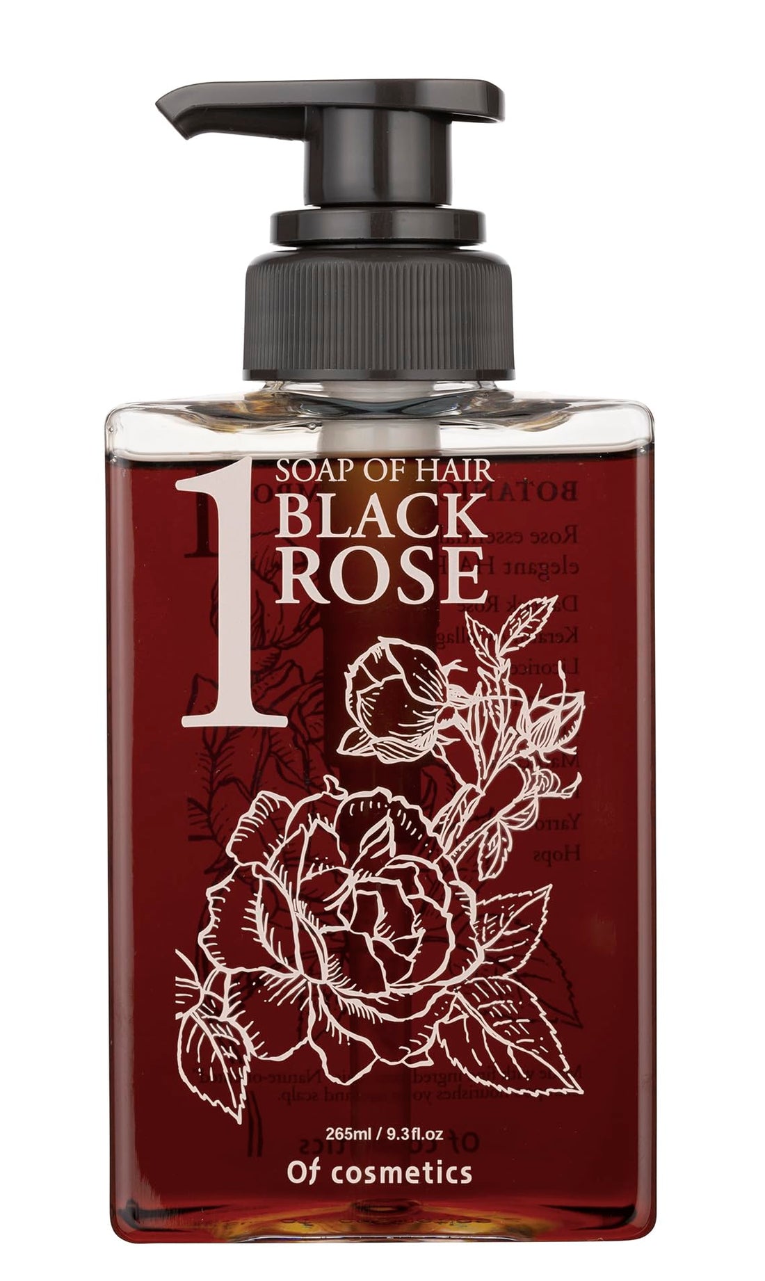 Of cosmetics Shampooing Soap of Hair 1-RO Shittori, parfum d’huile essentielle de rose de Damas 265ml