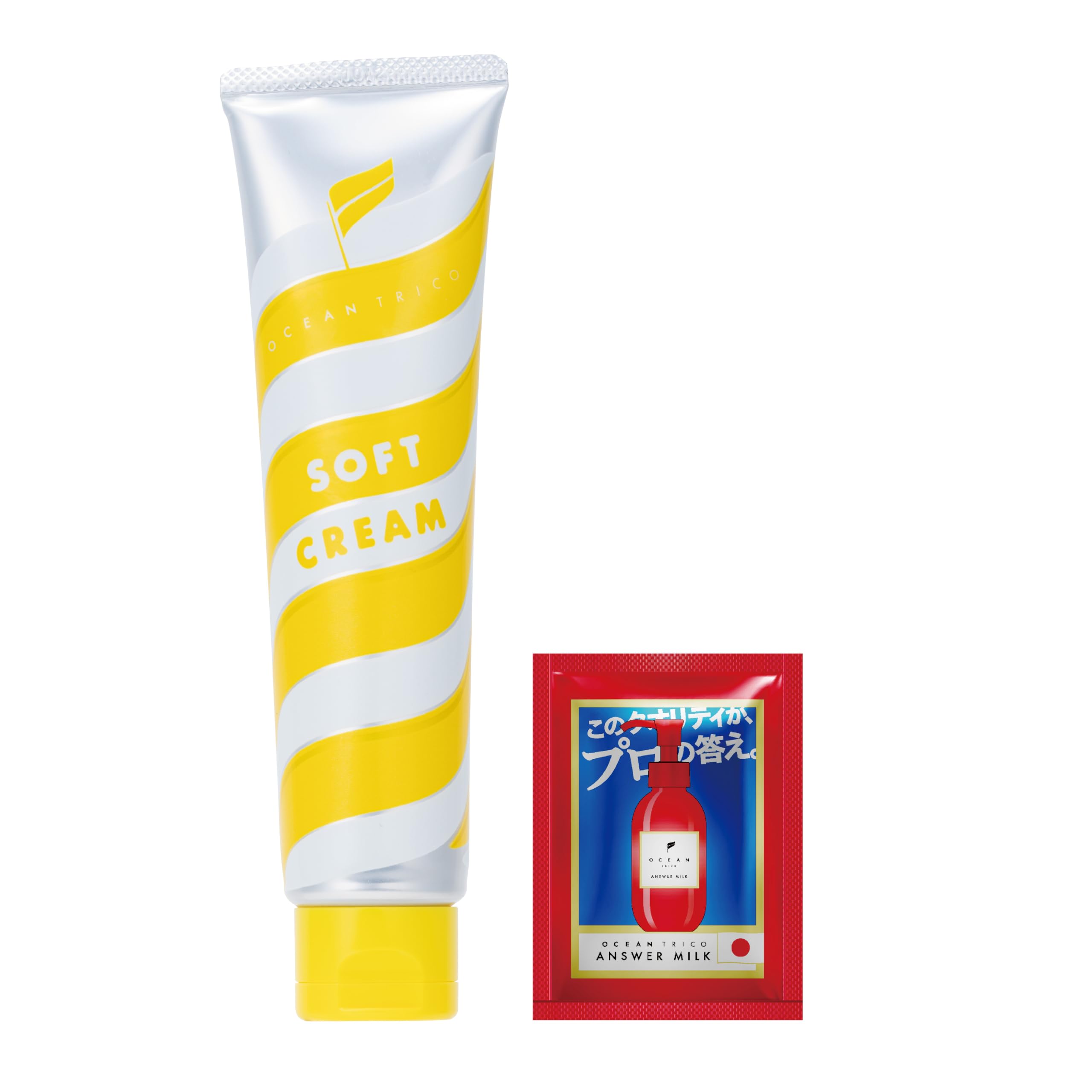OCEAN TRICO Hair Styling Soft Cream 80g with Hair Milk Sachet Bonus