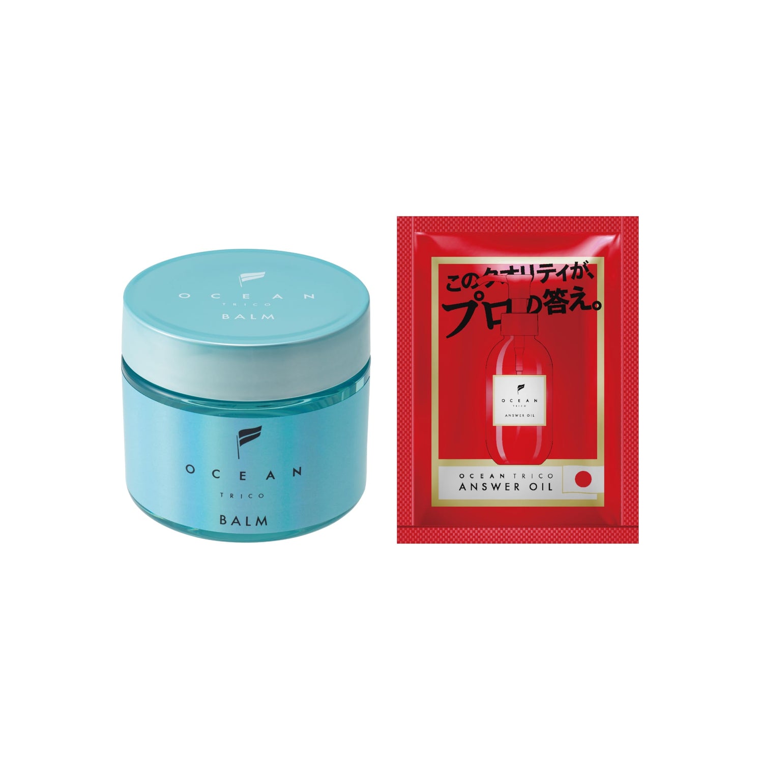 OCEAN TRICO Hair Balm Light Blue 40g with Bonus Hair Oil Sachet