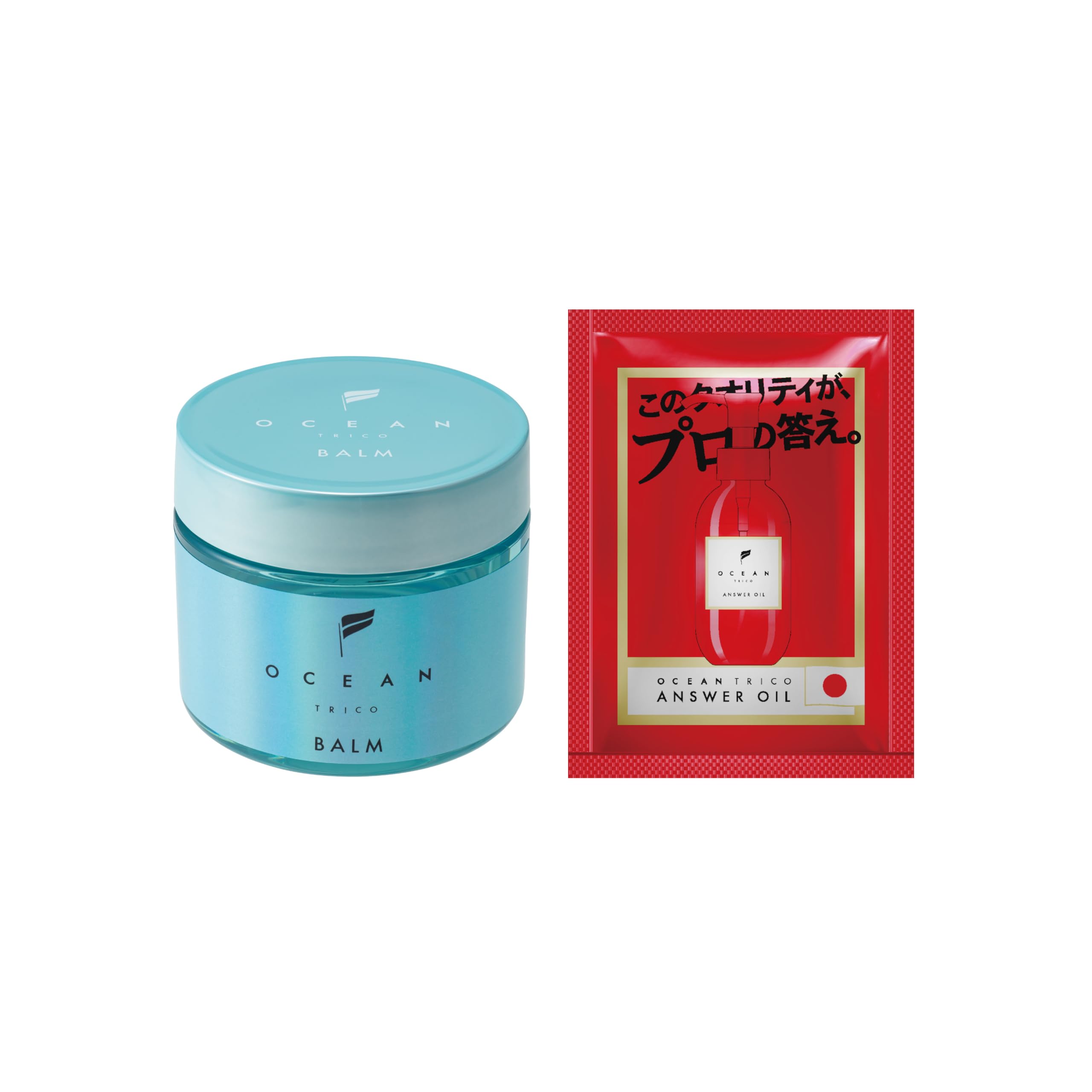 OCEAN TRICO Hair Balm Light Blue 40g with Bonus Hair Oil Sachet