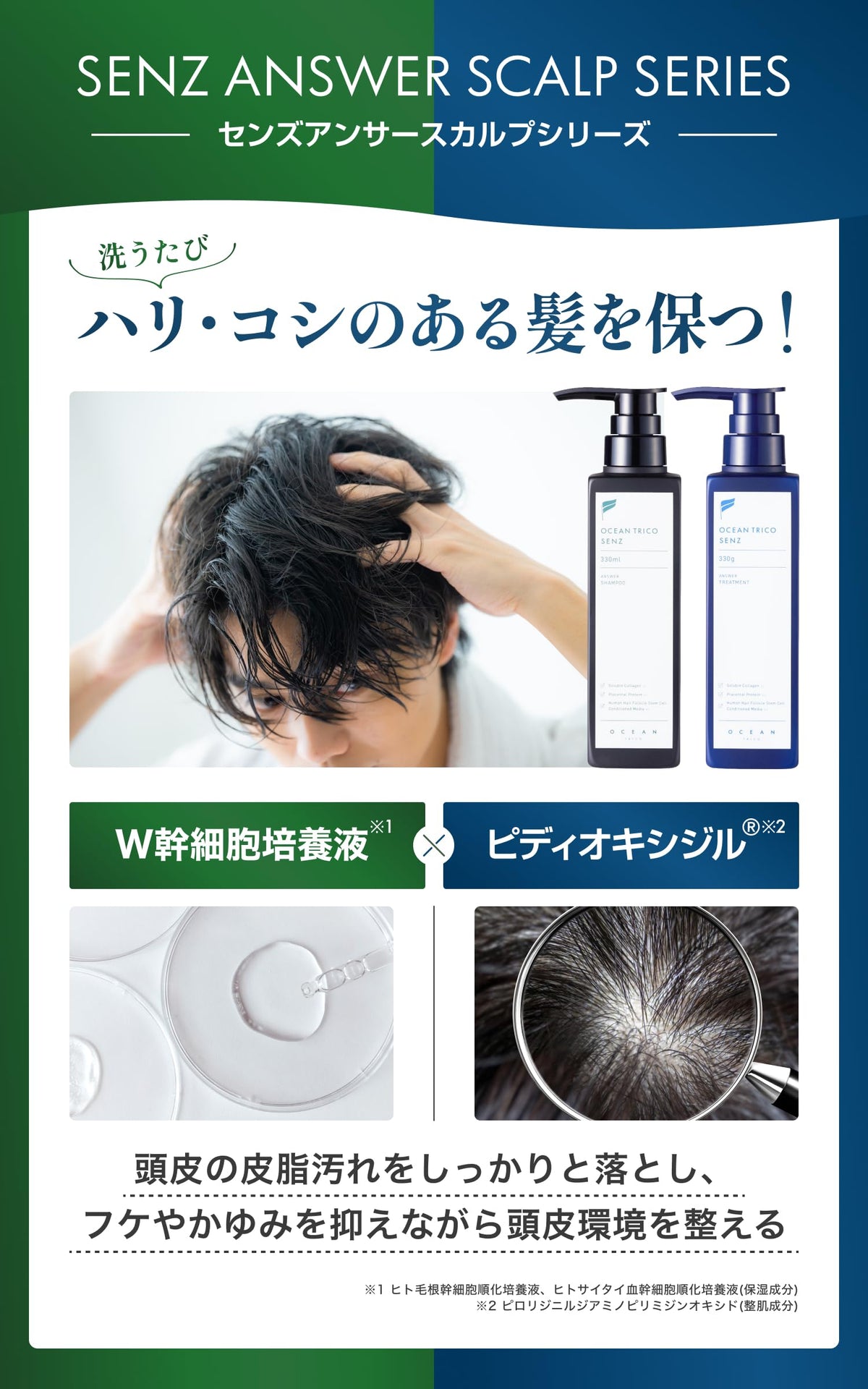 OCEAN TRICO SENZ Shampoo et Traitement Capillaire 330mL/330g