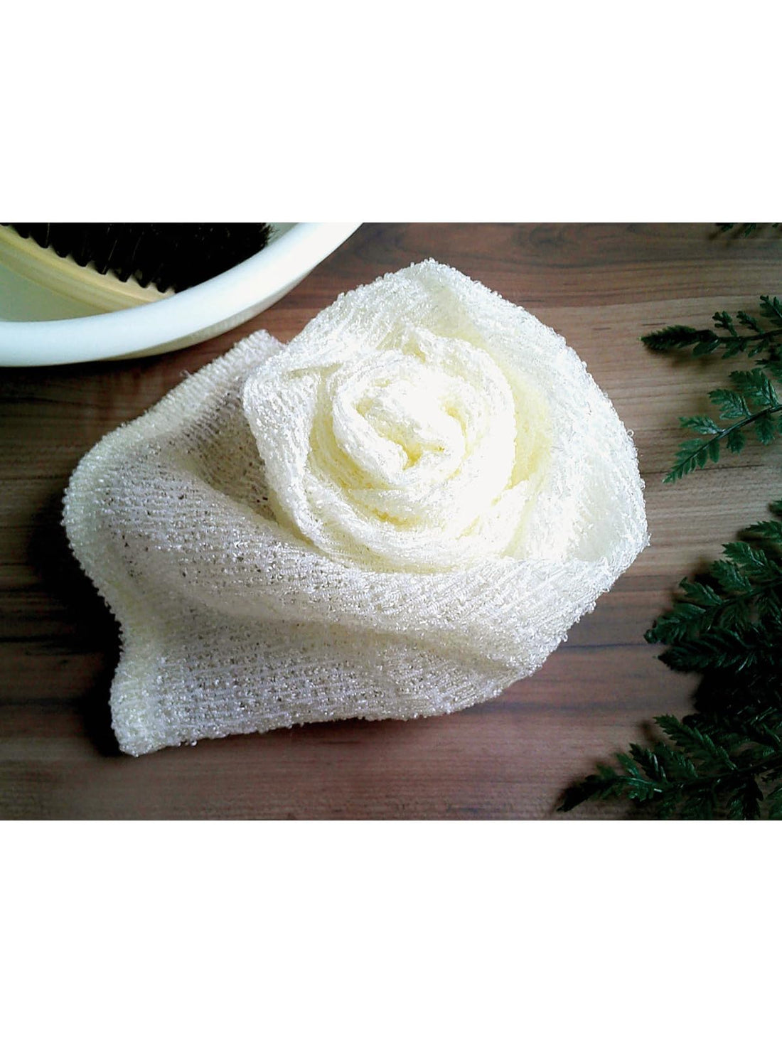 Ohe Awa Yuki Eco Soft Nylon Body Towel, White, 28cm × 100cm