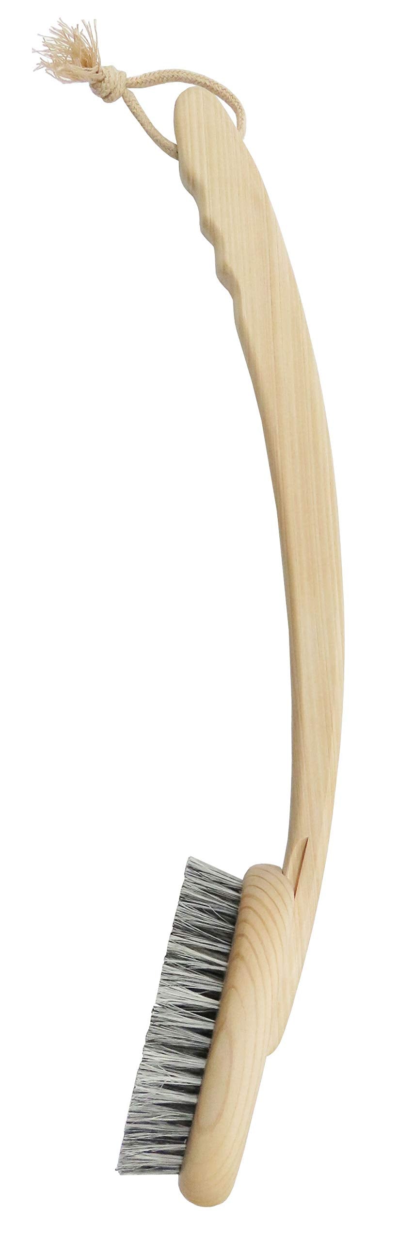 Ohe Body Brush with Curved Handle Natural Wood 39cm