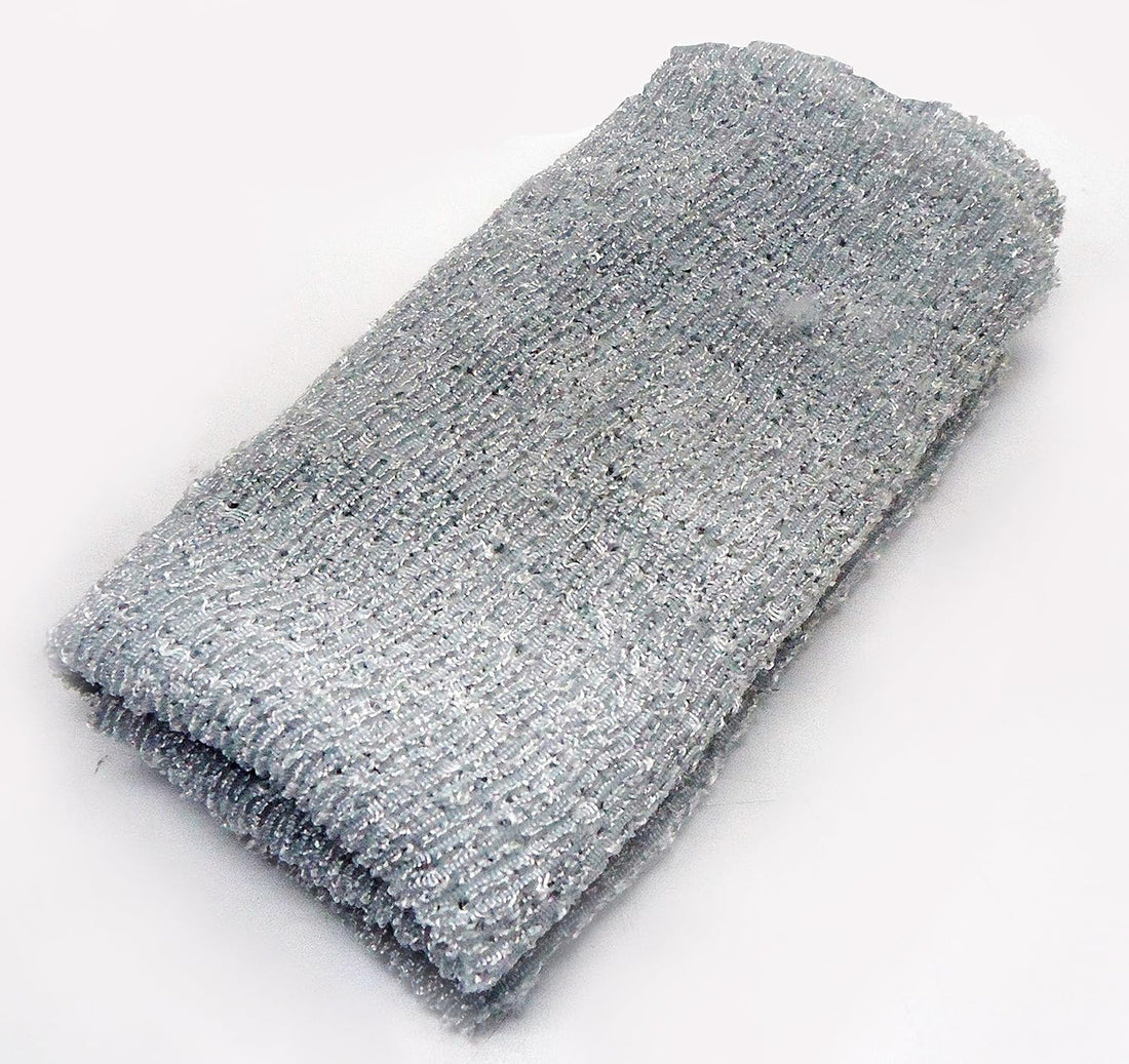 Ohe Awa-yuki Body Towel, Gray, Approx. 28 × 100 cm