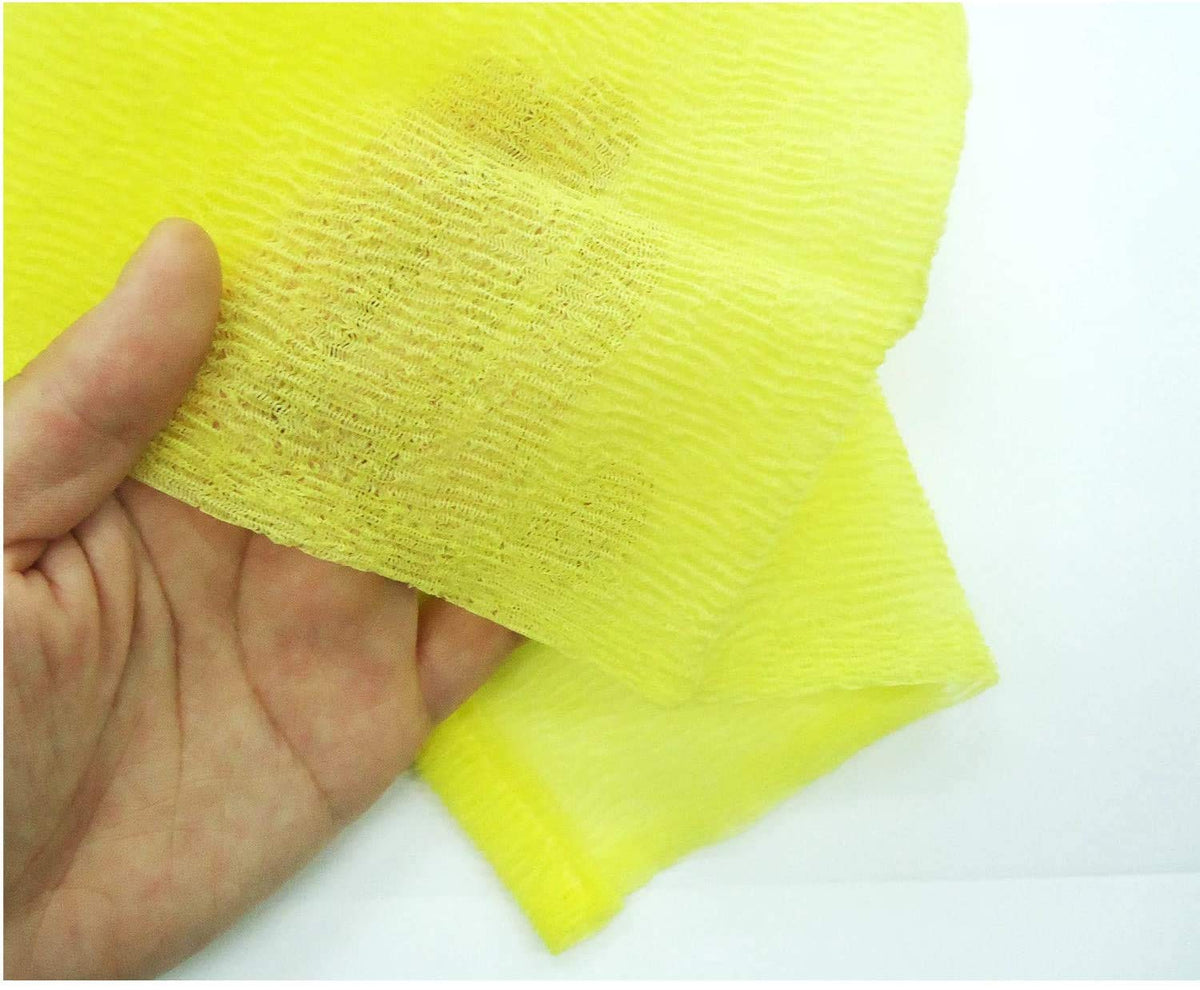 Ohe Body Towel Yellow 28x100cm Soft Nylon for Refreshing Clean