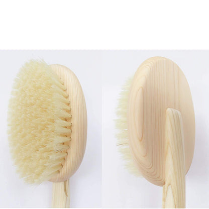 Ohe Bath Mate Body Brush Soft Natural Wood Curved Handle