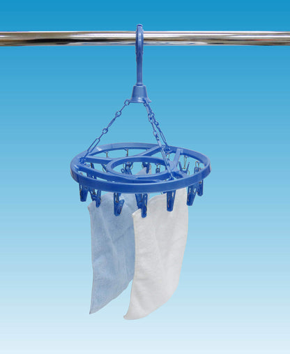 Ohe Round Laundry Hanger with 20 Clips for Compact Drying