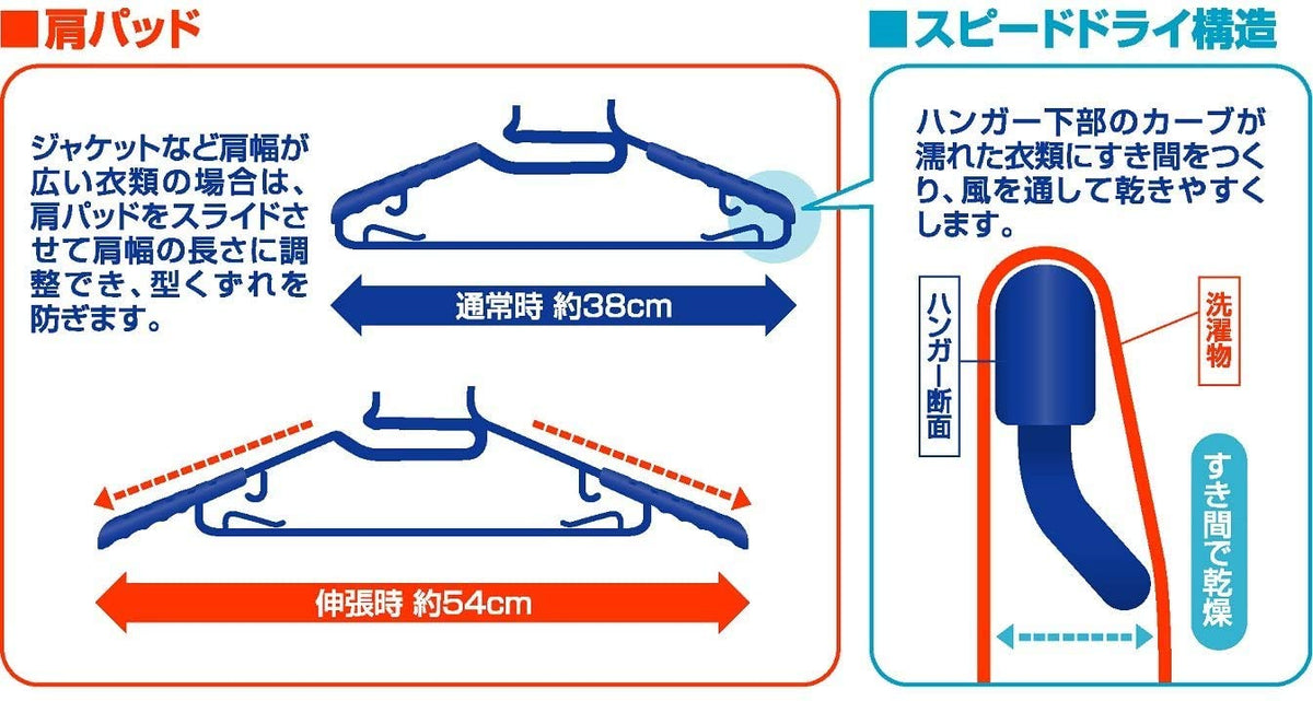 Ohe Laundry Drying Hanger Multi-Use Blue 8-Clip Design