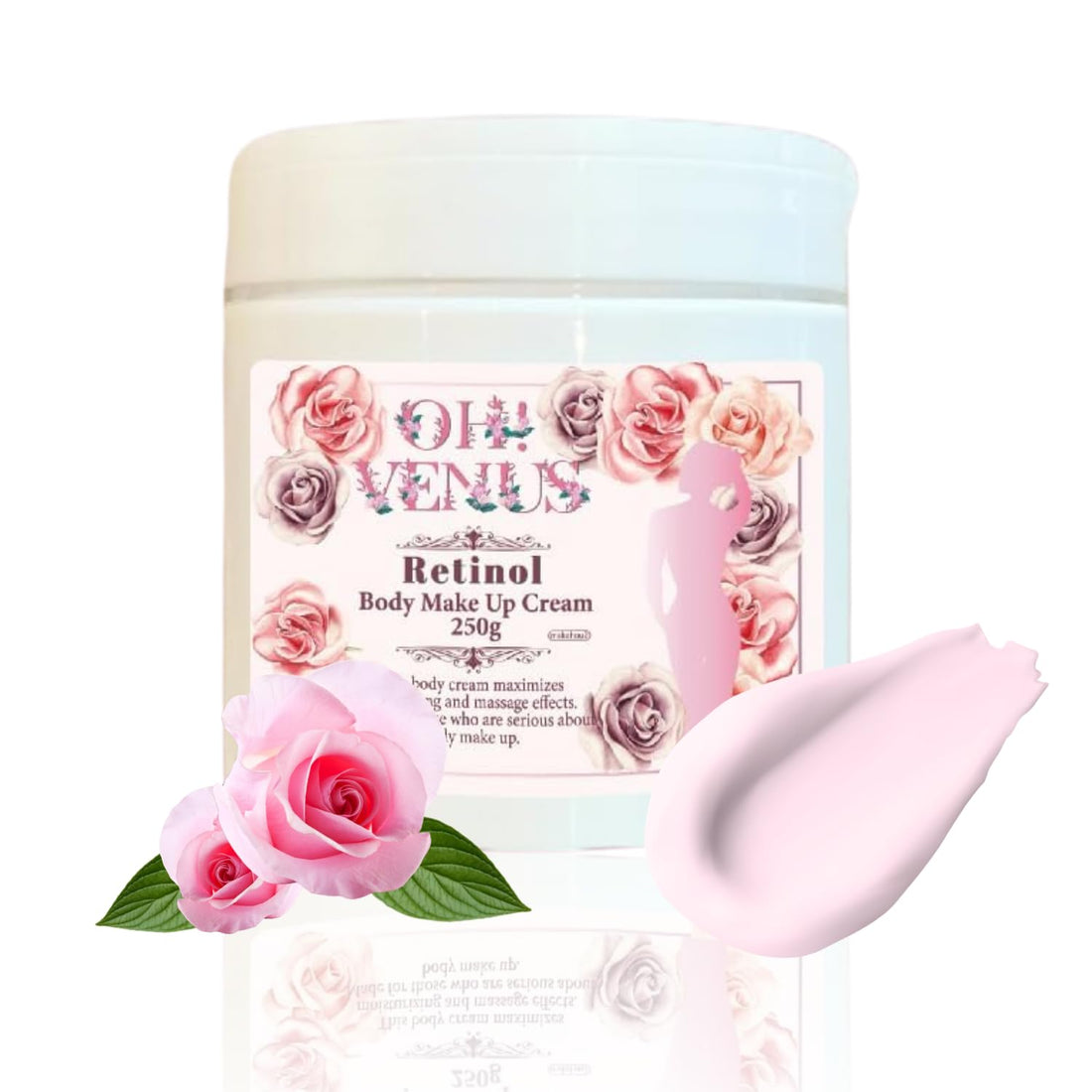 OH!VENUS Body Makeup Cream 250g with Heavenly Rose Scent