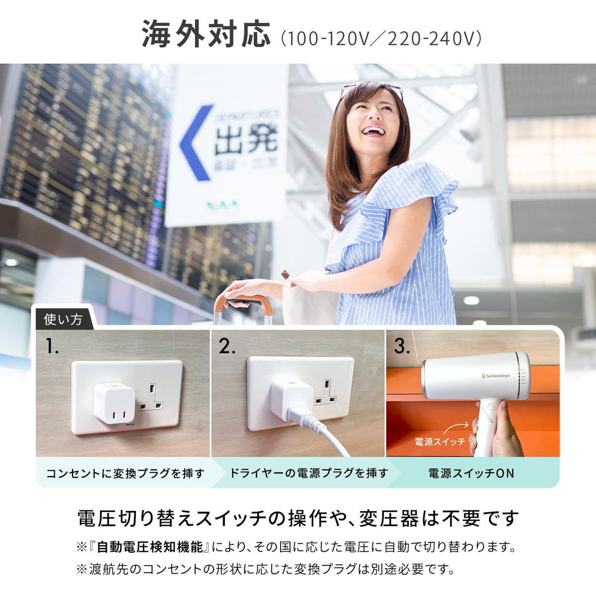 Onedam Hair Dryer Compact Lightweight with Negative Ion Technology