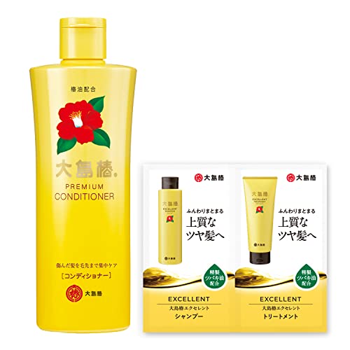 Ooshimatsubaki Premium Conditioner with Camellia Oil, Damage Care 300mL with Bonus Item
