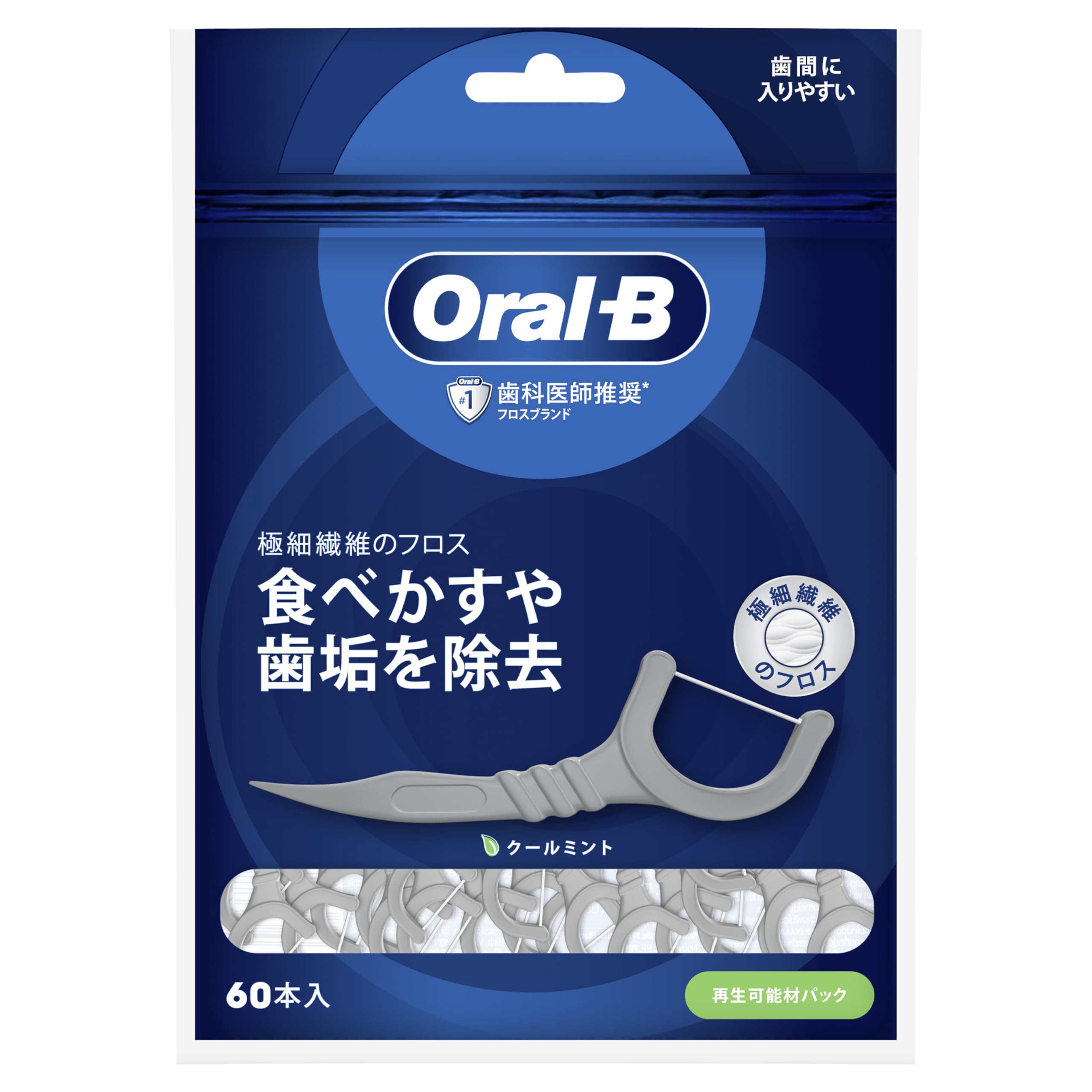 Oral-B Floss Picks Deep Clean Mint 60 Count for Effective Plaque Removal