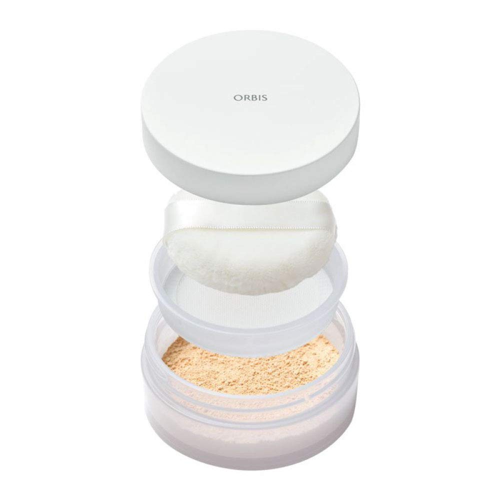 ORBIS Loose Powder Case with Puff for Flawless Finish