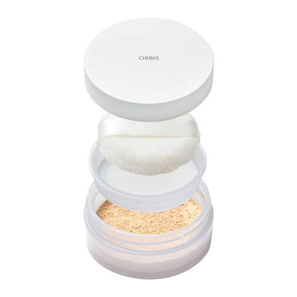 ORBIS Loose Powder Case with Puff for Flawless Finish