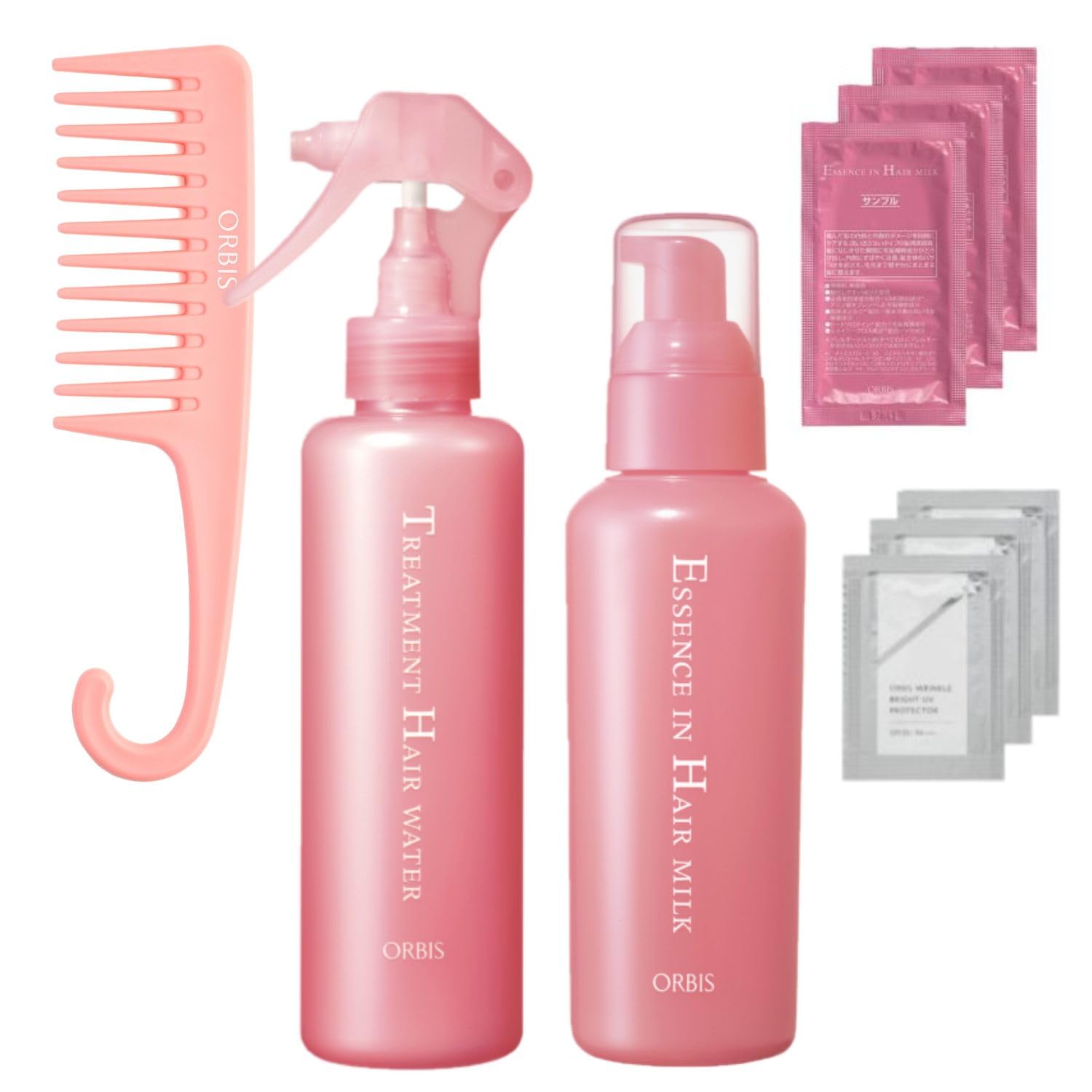 ORBIS Essence in Hair Milk Treatment Hair Water Set with Comb &amp; Sample