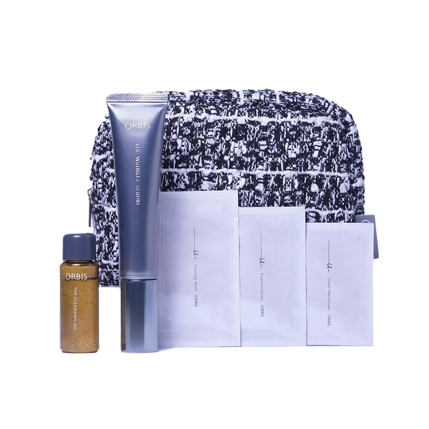ORBIS Wrinkle Serum Set with Pouch for Japanese Skincare Enthusiasts