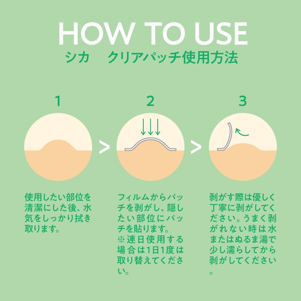 OTOKOKAKUMEI CICA Clear Patch 36 Count Hydrocolloid Spot Treatment