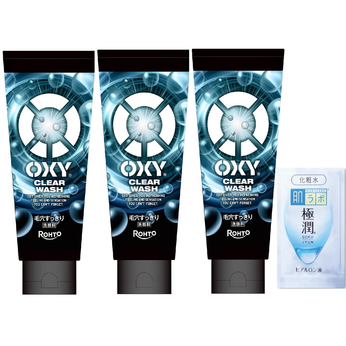 Oxy Clear Wash Set with Moisture Sachets for Japanese Skincare