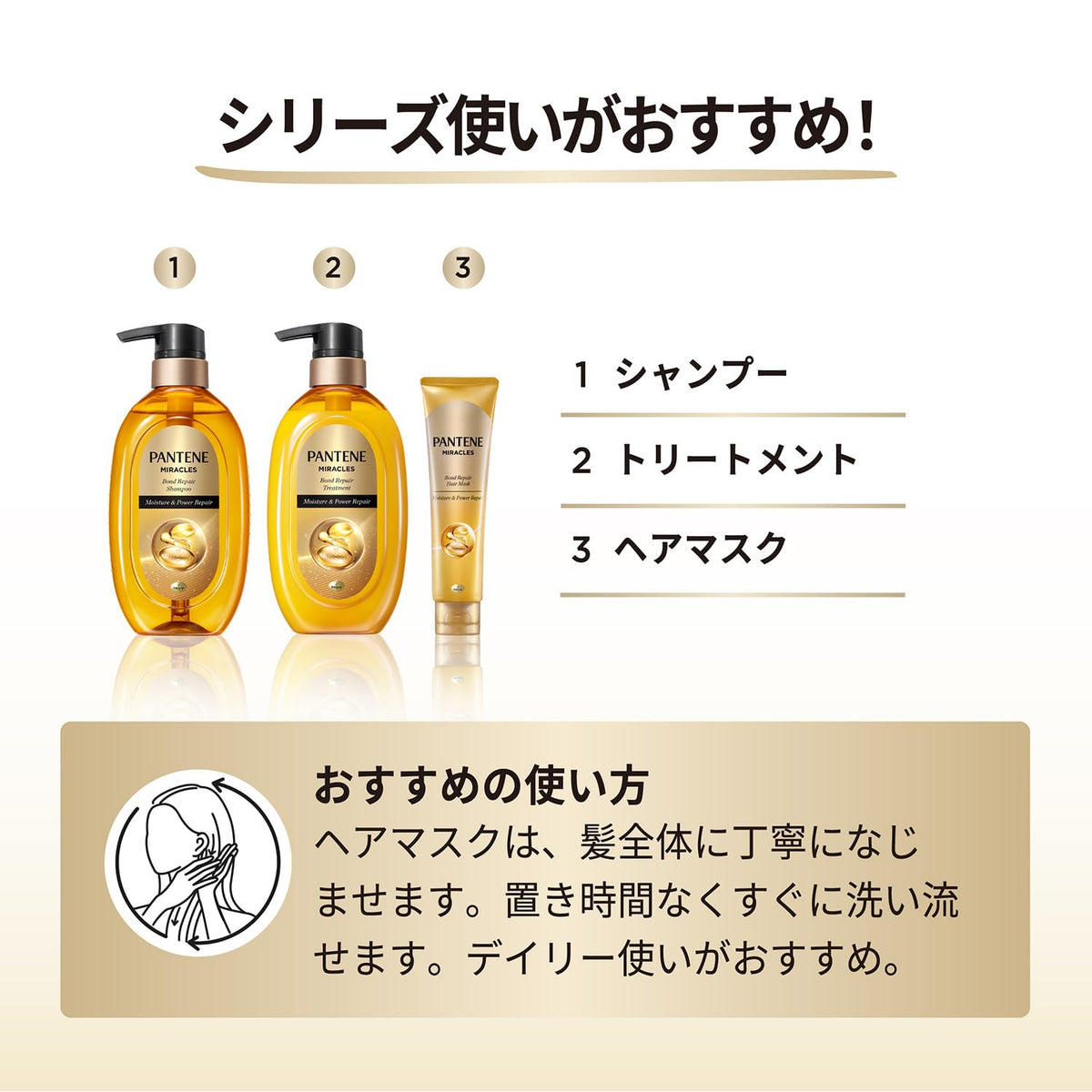 Pantene Miracle Moisture and Power Repair Shampoo 440g