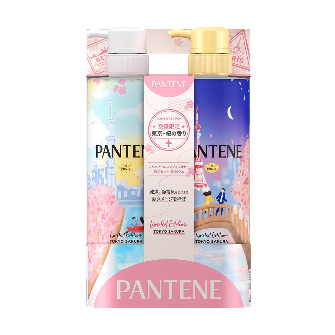 Pantene Shampoo et Après-Shampooing 400g Senteur Cerisier de Tokyo