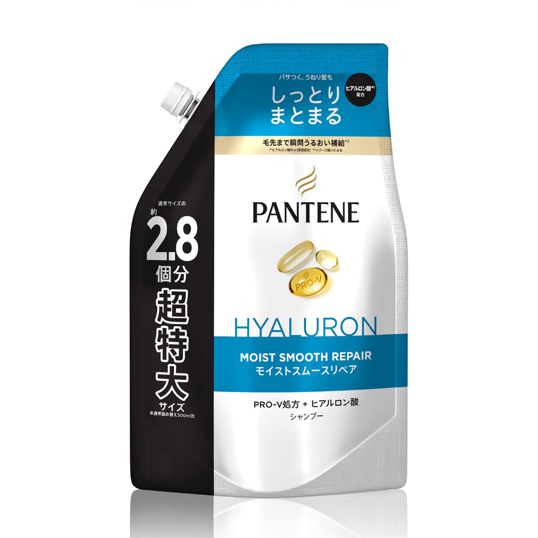 Pantene Moist Smooth Repair Shampoo Extra-Large Refill 860mL [2.8 Refills]