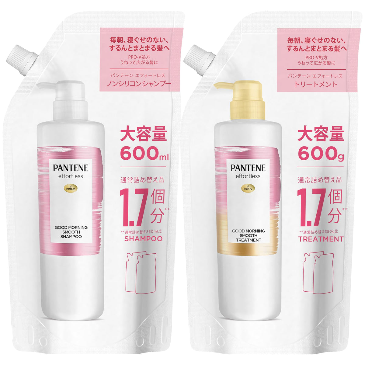 Pantene Effortless Shampoo and Conditioner Set 600mL 600g