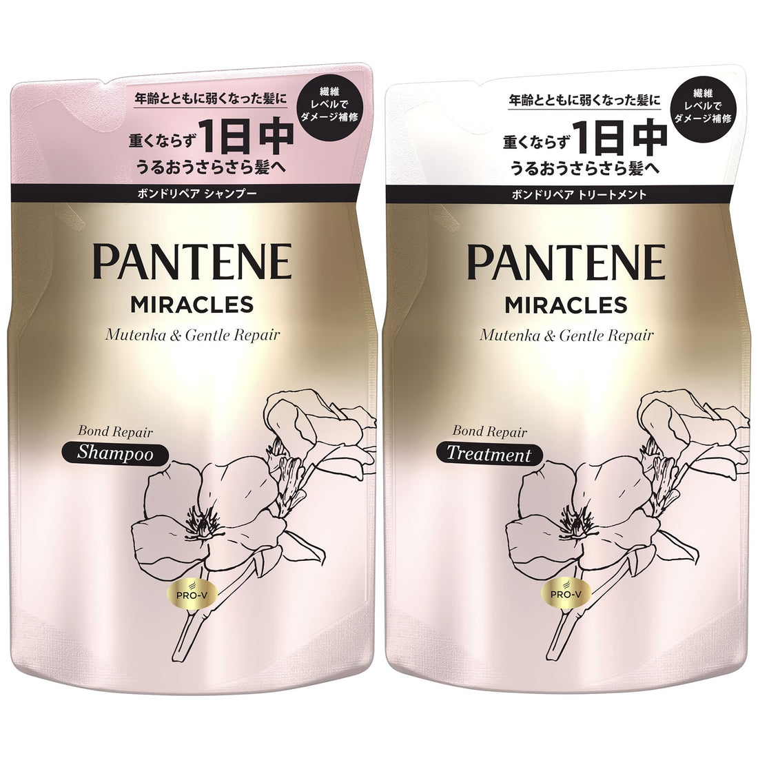 Pantene Miracles Shampoo and Treatment Set 350g Gentle Repair