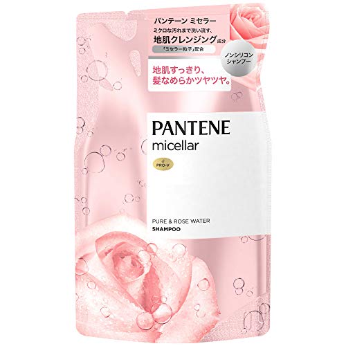 Pantene Micellar Silicone-Free Shampoo Pure &amp; Rose Water Refill 350mL (x 1)