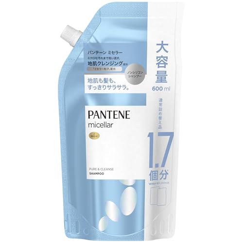 Pantene Micellar Pure & Cleanse Shampoo Large-Capacity Refill 600mL