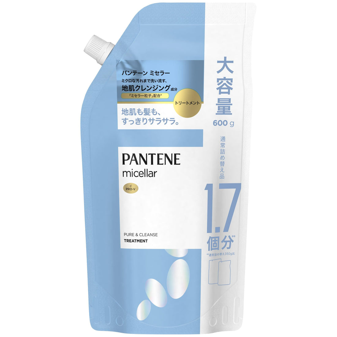 Pantene Micellar Pure &amp; Cleanse Treatment Refill, Large Size 600g