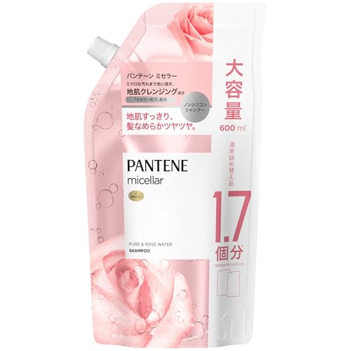Pantene Micellar Shampoo Refill 600ml with Pure Rose Water