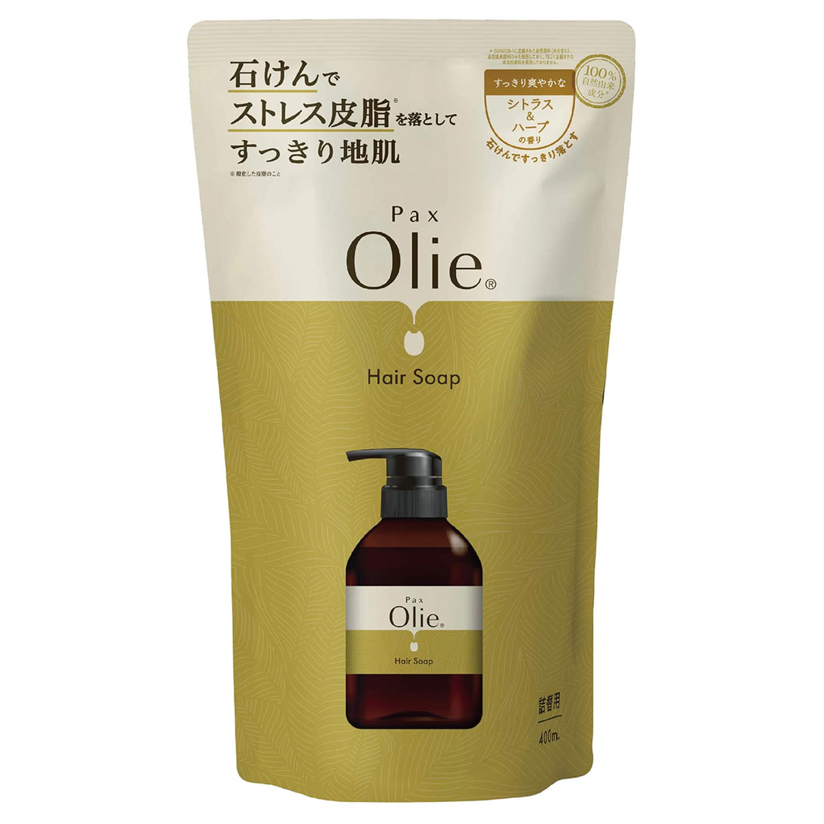 PAX Olie Hair Soap Citrus &amp; Herb 400ml Shampoo Refill