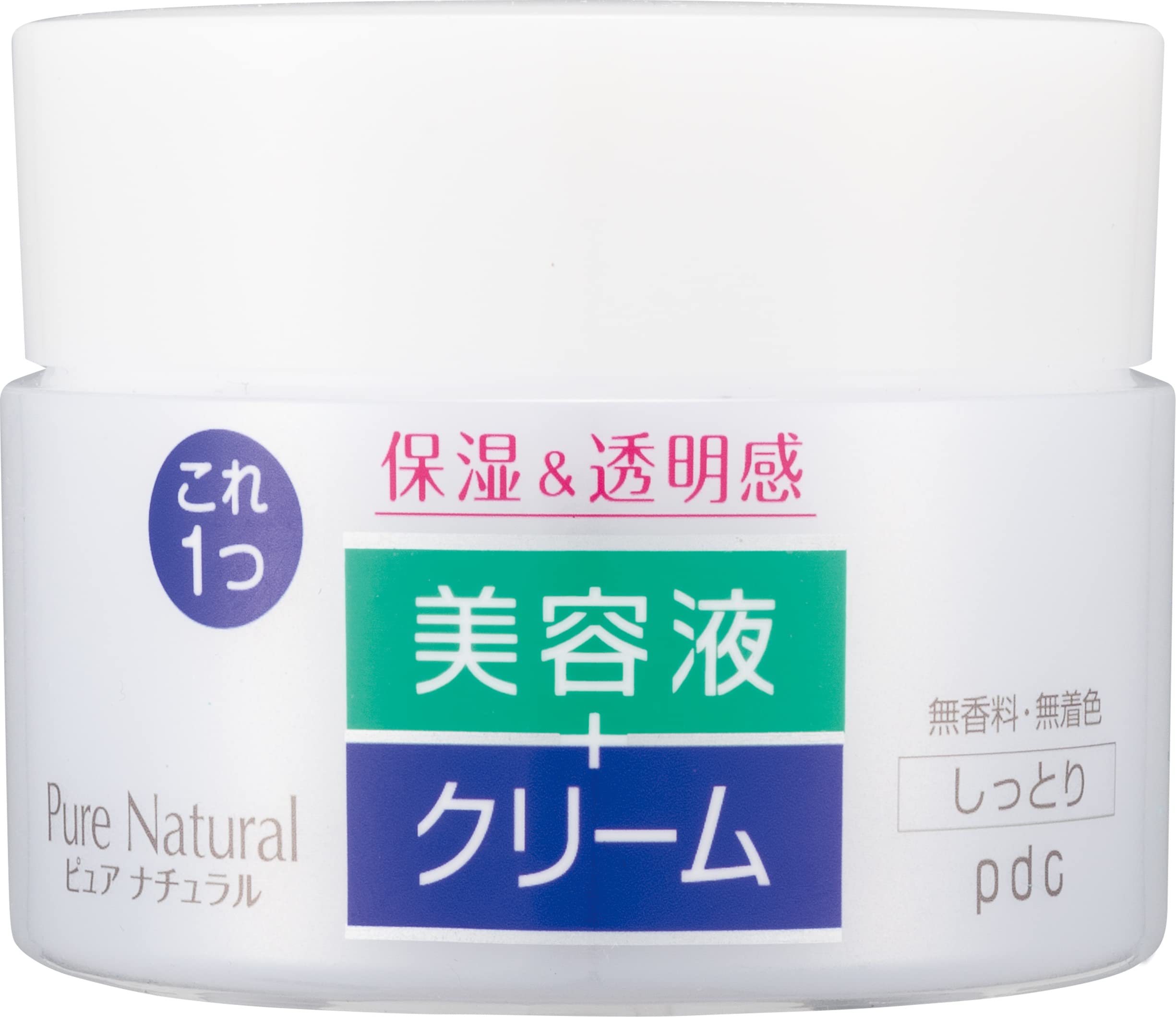 pdc Pure Natural (ピュア ナチュラル) クリームエッセンス モイスト 100g 保湿クリーム 美容液 クリーム 2in1 乾燥対策 セラミド ヒアルロン酸 コラーゲン アミノ酸 スキンケア