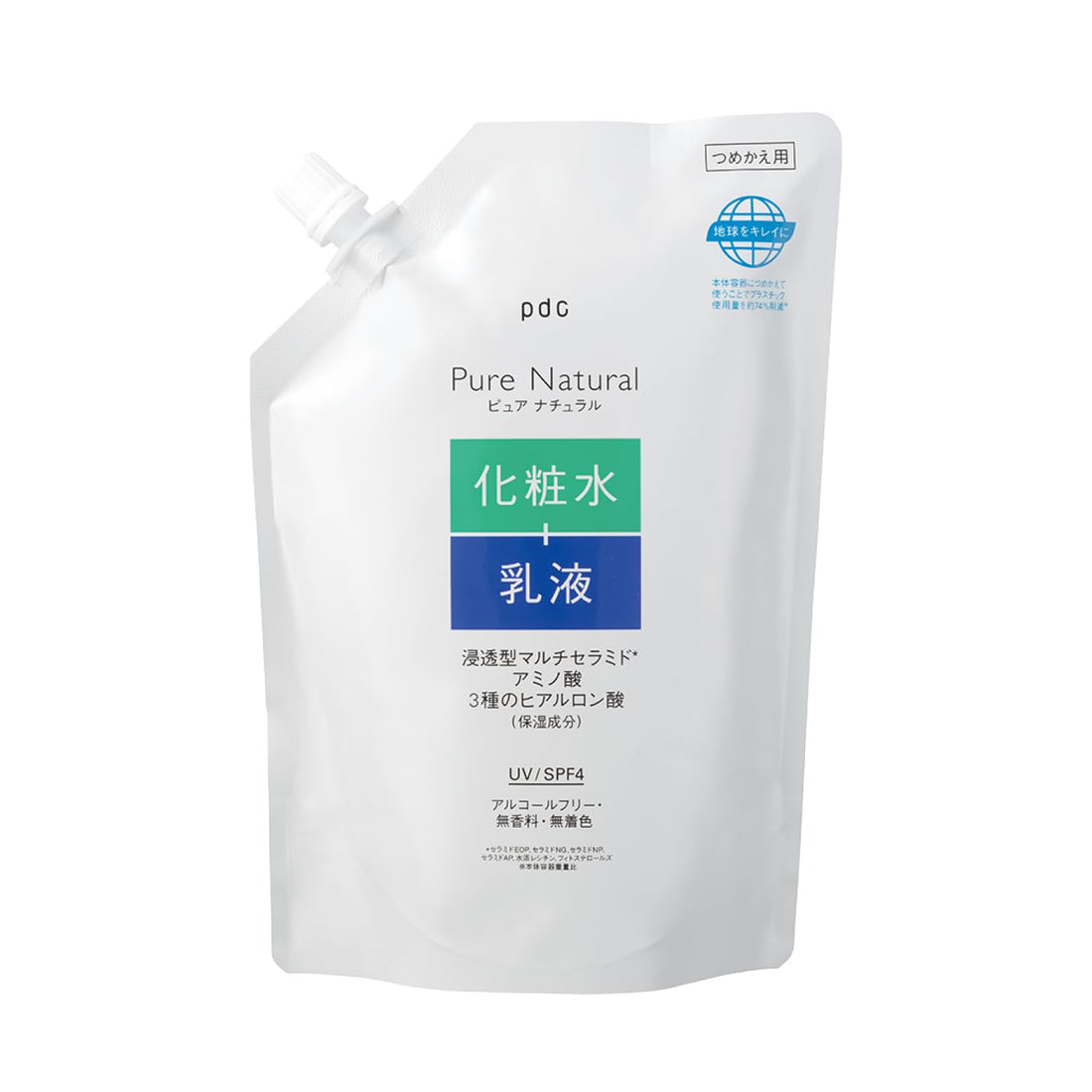 Pyua Nachuraru Pdc Pure Natural Essence Lotion UV Large-Capacity Refill SPF4 390mL