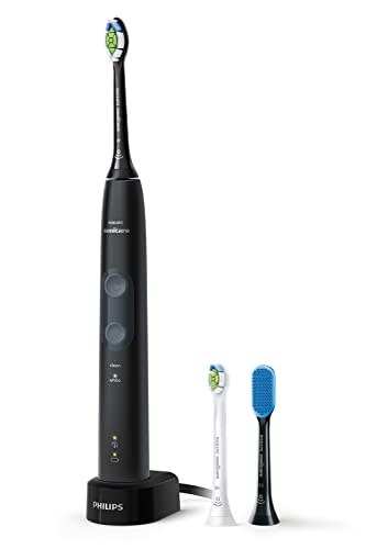 Philips Sonicare ProtectiveClean Plus Electric Toothbrush, WhitePlus/WhitePlus Compact/Tongue Cleaner, HX6421/13, Black