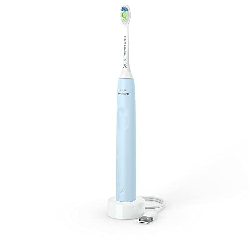 Philips Sonicare 2100 Series Electric Toothbrush, Lightweight USB Rechargeable, HX3651/32 Light Blue