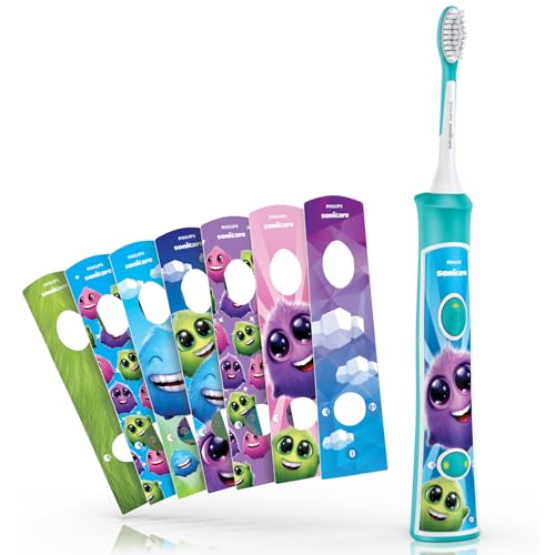 Philips Sonicare for Kids Electric Toothbrush, Aqua, Ages 4+ HX6322/06