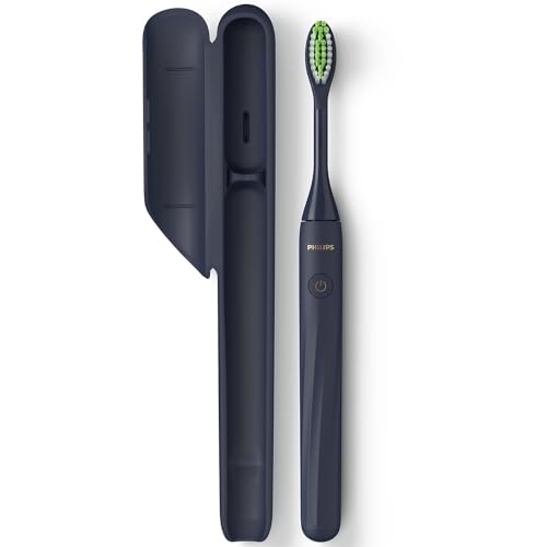 Philips Sonicare Philips One Electric Toothbrush with Compact Travel Case, Midnight Blue (HY1100/34)
