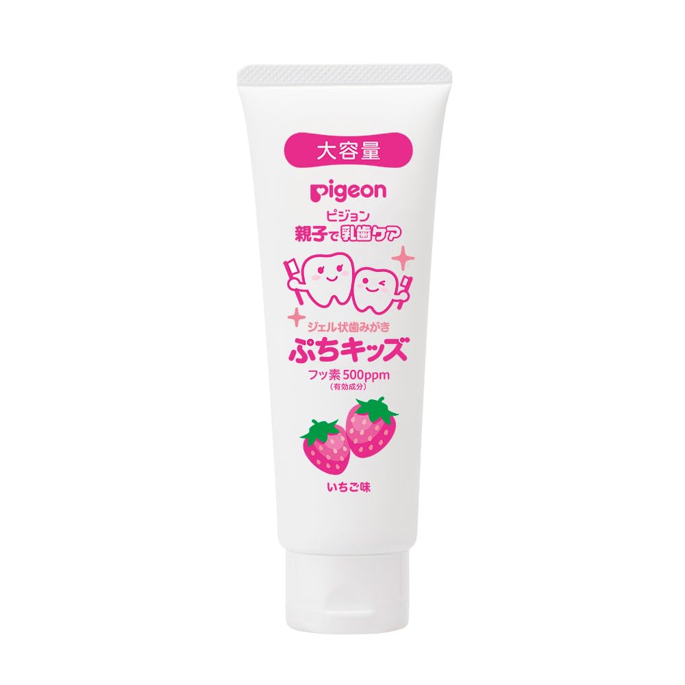Pigeon Large-Capacity Puchi Kids Gel Toothpaste, Strawberry Flavor 110g