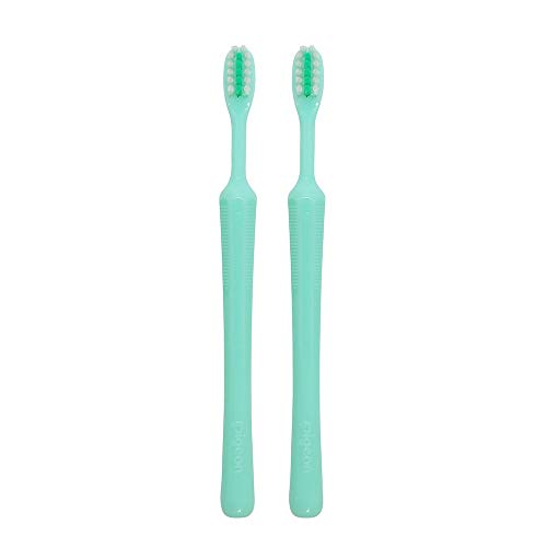 Pigeon Toothbrush for Kids with Wide Head and Curved Neck 2-Pack