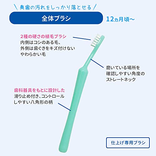 Pigeon Toothbrush for Kids with Wide Head and Curved Neck 2-Pack