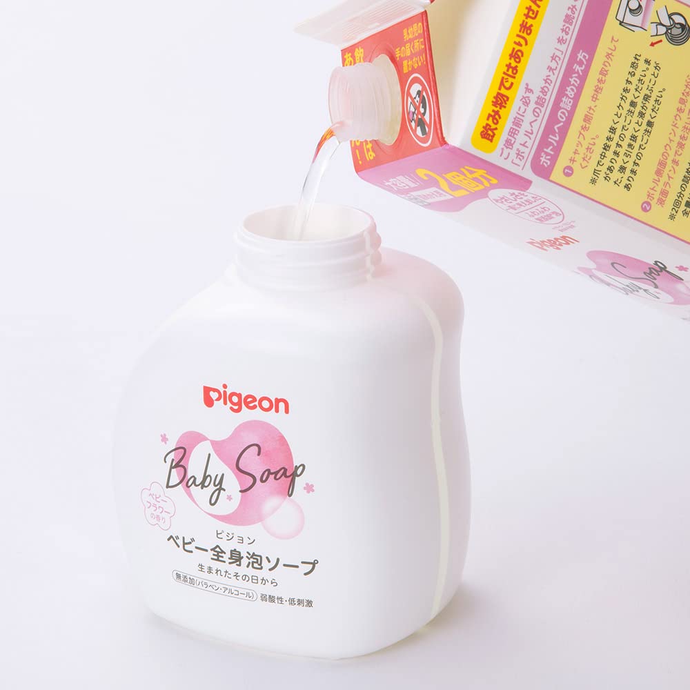 Pigeon All-Over Foam Soap Baby Flower Scent Refill 800ml