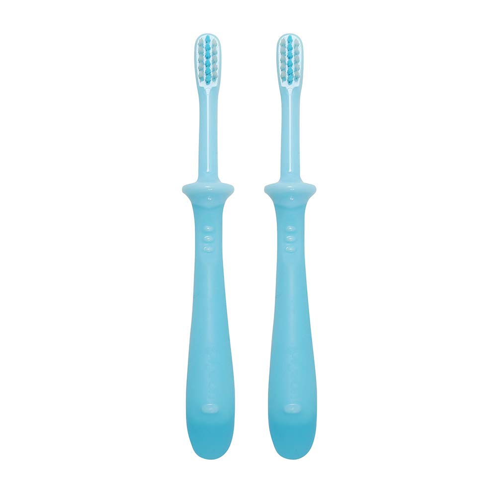 Pigeon Training Toothbrush Stage 4 Blue for Toddlers 2-Pack