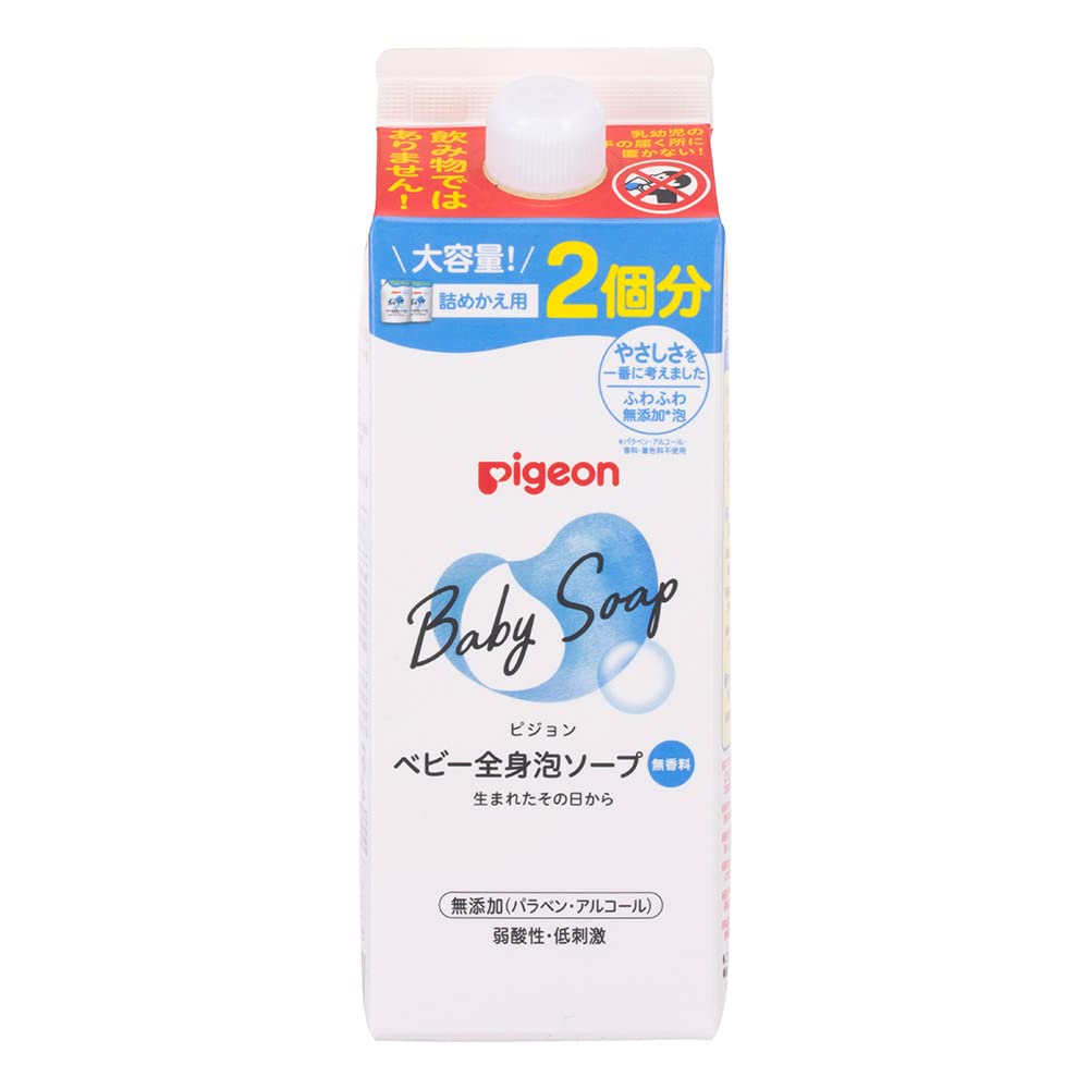 Pigeon Baby Whole Body Foam Soap Refill, 2 Refills 800ml