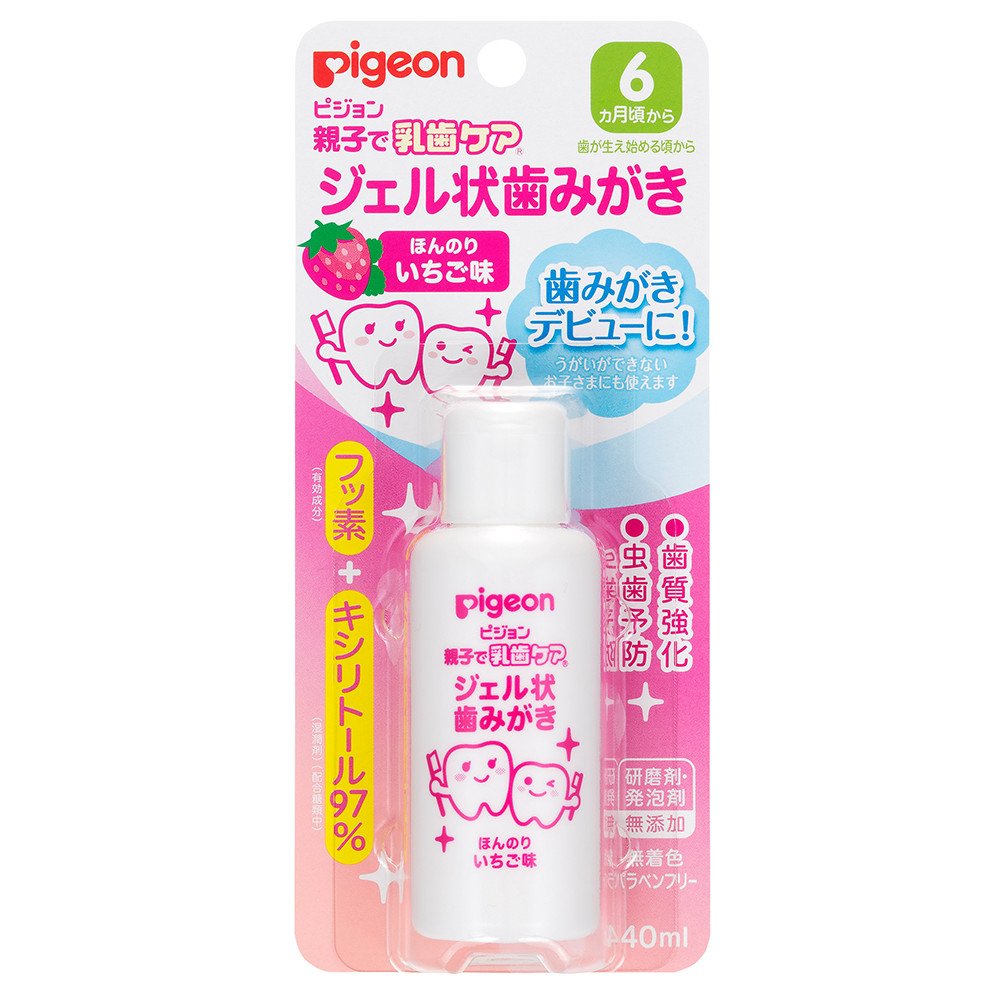 Pigeon Parent and Child Baby Teeth Care Toothpaste Gel, Strawberry Flavor 40ml