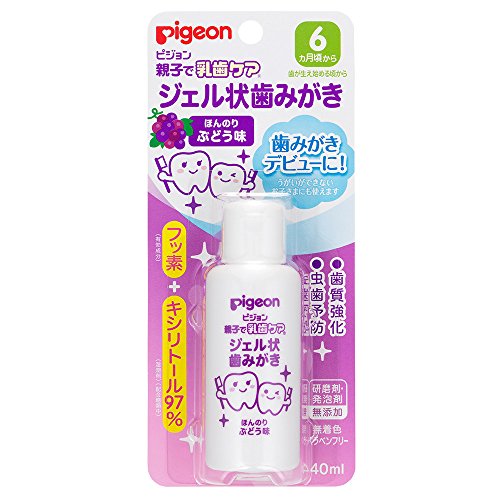 Pigeon Parent-and-Child Baby Tooth Care Gel Toothpaste, Grape Flavor 40ml